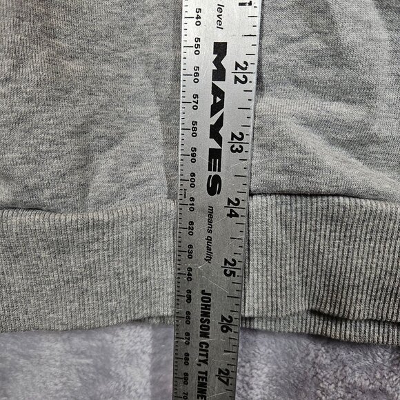 Adidas Hoodie Pullover Sweatshirt Men XL Gray Athleisure Workout Athletic School - Picture 7 of 13